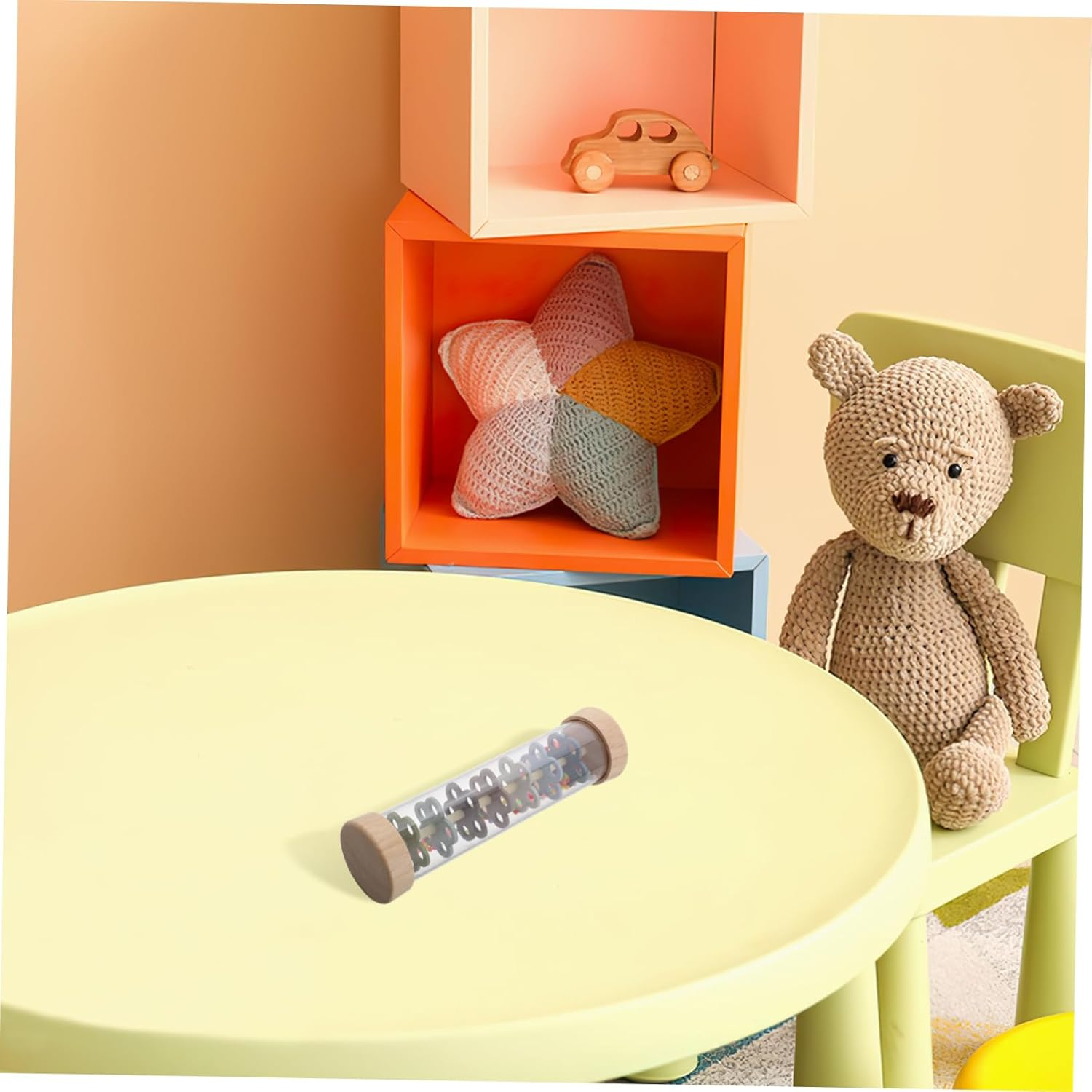 FUTUREORYY Rainstick Rainmaker Wooden Montessori Musical Sensory Toy for Infants Toddlers Newborns image number 1