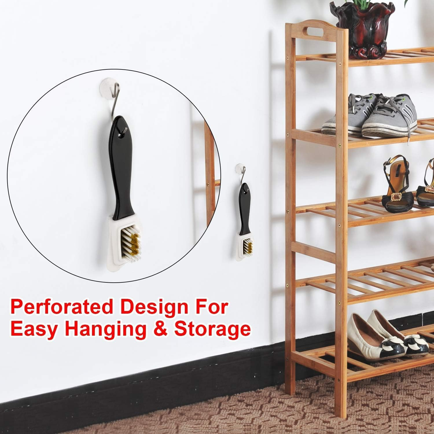 THJOPOKEEL Suede & Nubuck Leather 4 Way Cleaning Caring Brush Shoe & Boots Cleaner Essential Kit with Extra 2 Erasers image number 1