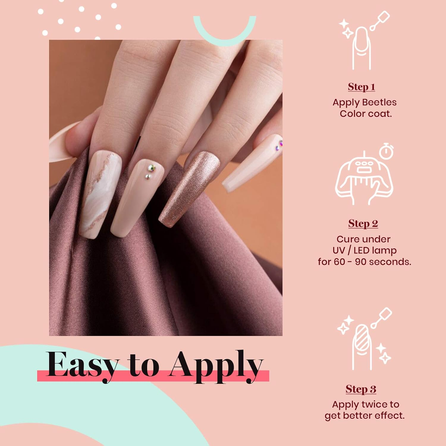 Beetles Gel Polish Gel Nail Polish, 1Pcs 0.5Oz 15Ml Sheer Pink Gel Polish,Light Nude Nail Gel Neutral Soak off Uv Led Lamp Needed Manicure for Home Salon Nail Art DIY, Gel for Girls, 2024 New Trend image number 1