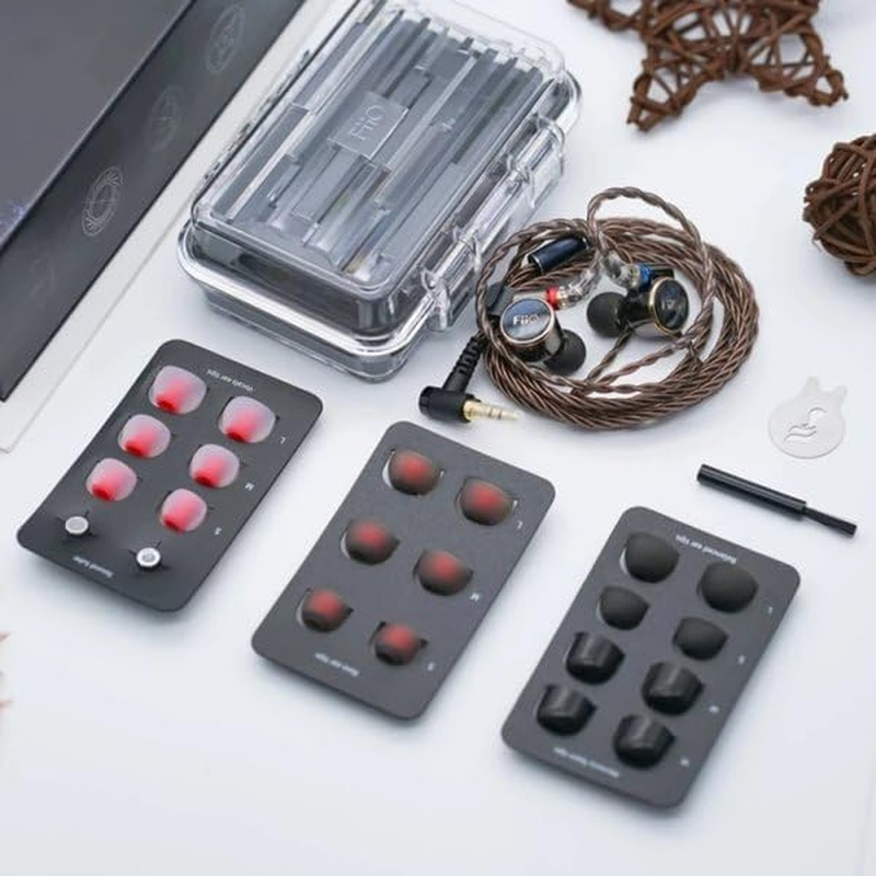 Fiio FD3 PRO Earphones In-Ear Earbuds High Resolution 1DD Deep Bass Detachable MMCX Connector with 2.5/3.5/4.4Mm Plugs DLC Black image number 2