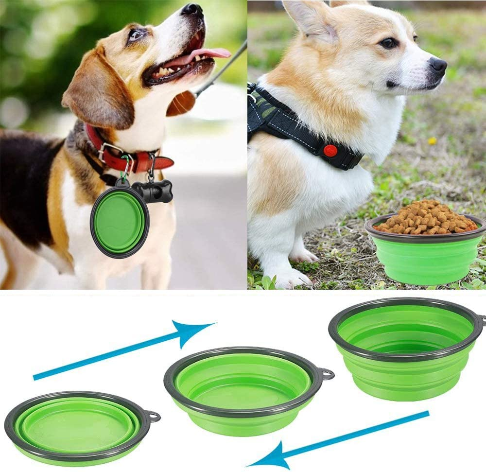 SCHITEC Dog Snuffle Mat & Collapsible Travel Bowl, Interactive Nosework Feeding Pad Treat Dispenser for Small Dogs Cats, Slow Feeder Pet Puzzle Toys for Stress Relief and Boredom Relief image number 6