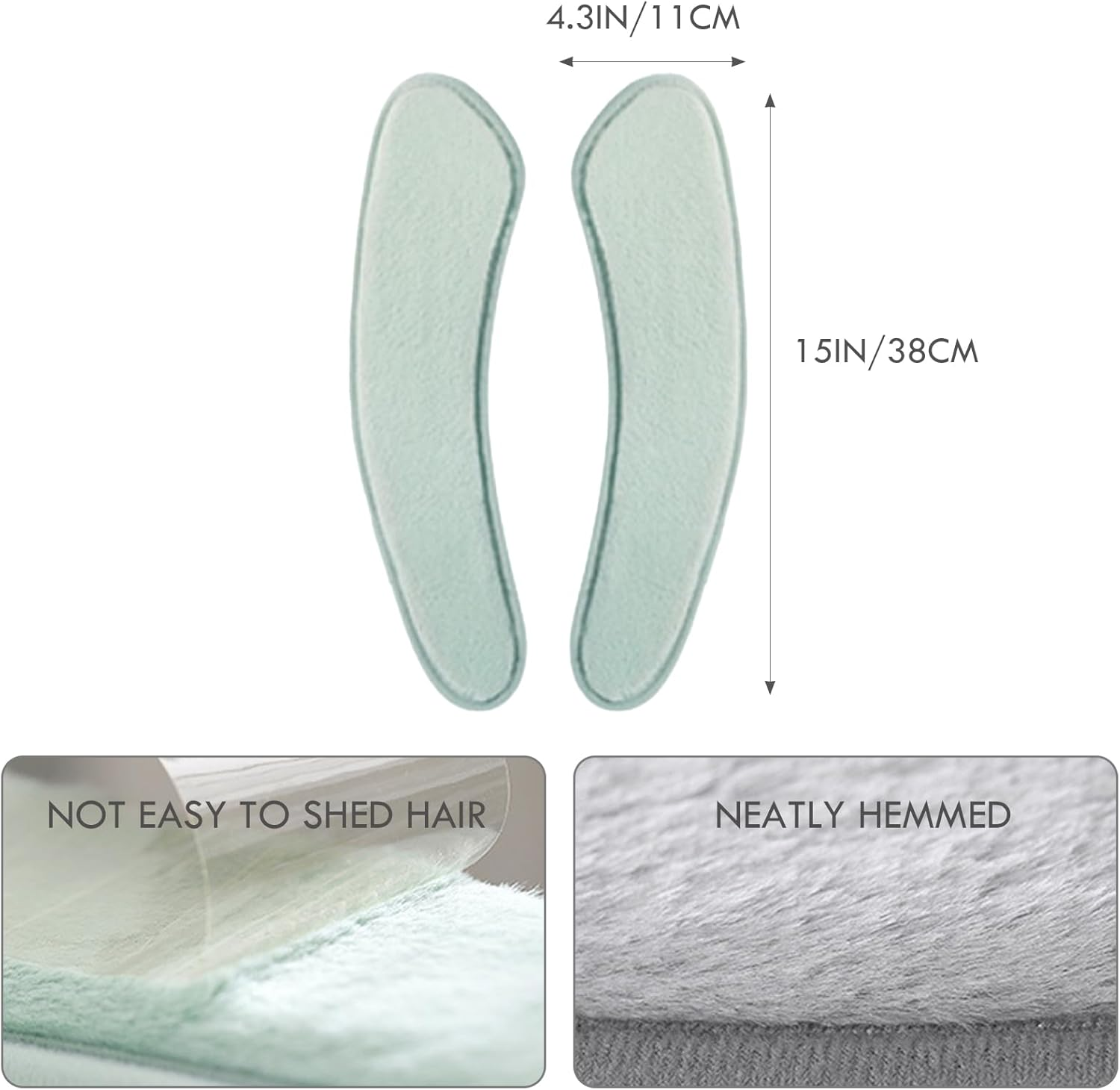 Thick and Warm Toilet Seat Cushion Cover - with Sticky Toilet Seat Cushion - Washable and Reusable Mat for Winter - Double Flap Separation, TPR Back Adhesive, Soft and Protective (Green) - Gray image number 7