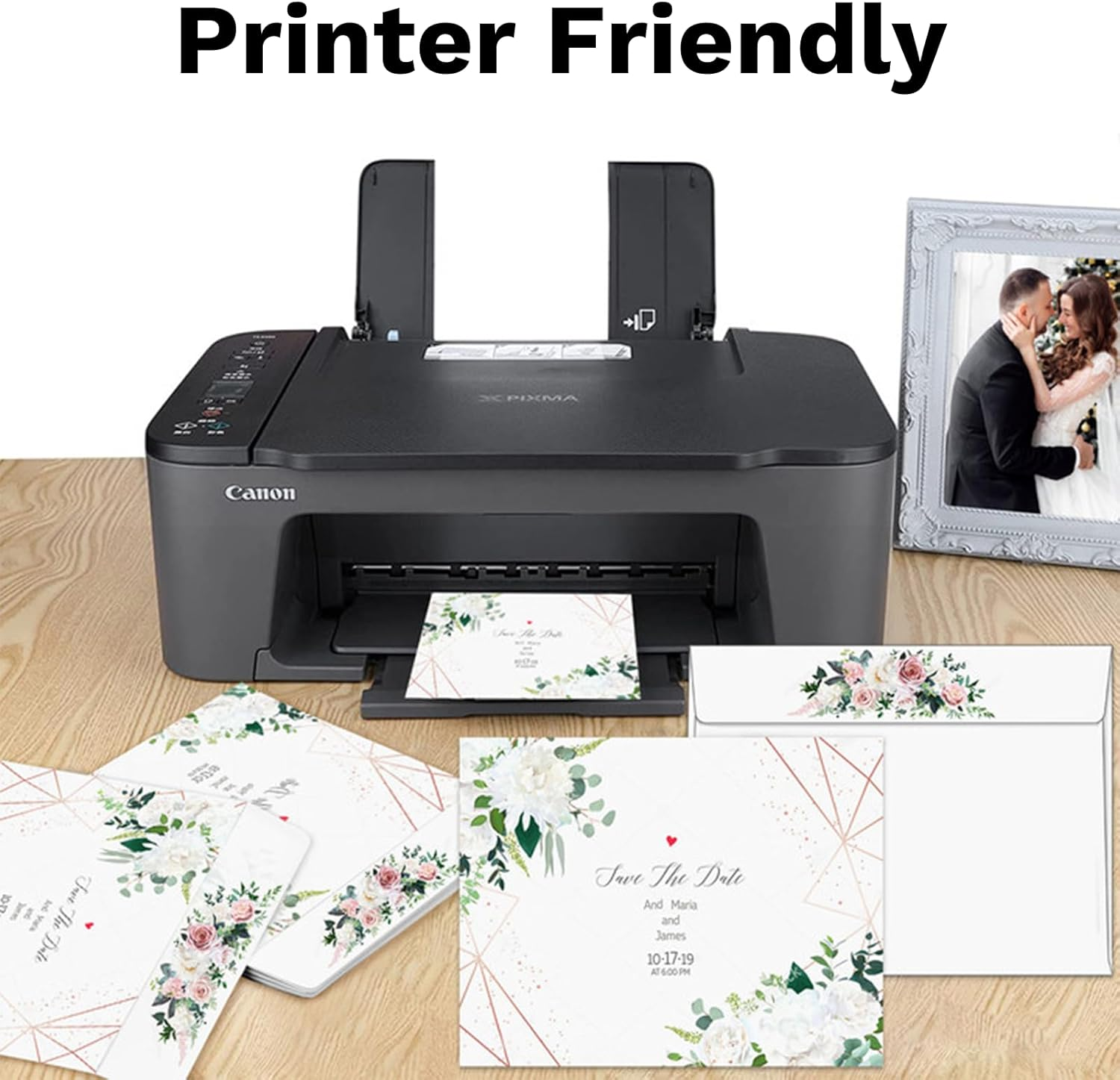 A7 White Envelopes 100 Pack, Goefun 5X7 Envelopes Printable Self Seal Envelopes for 5X7 Cards, Invitations, Weddings, Graduation, Photos, Baby Shower| 5.25X7.25 Inches,120Gsm, (Y81-1104) image number 5