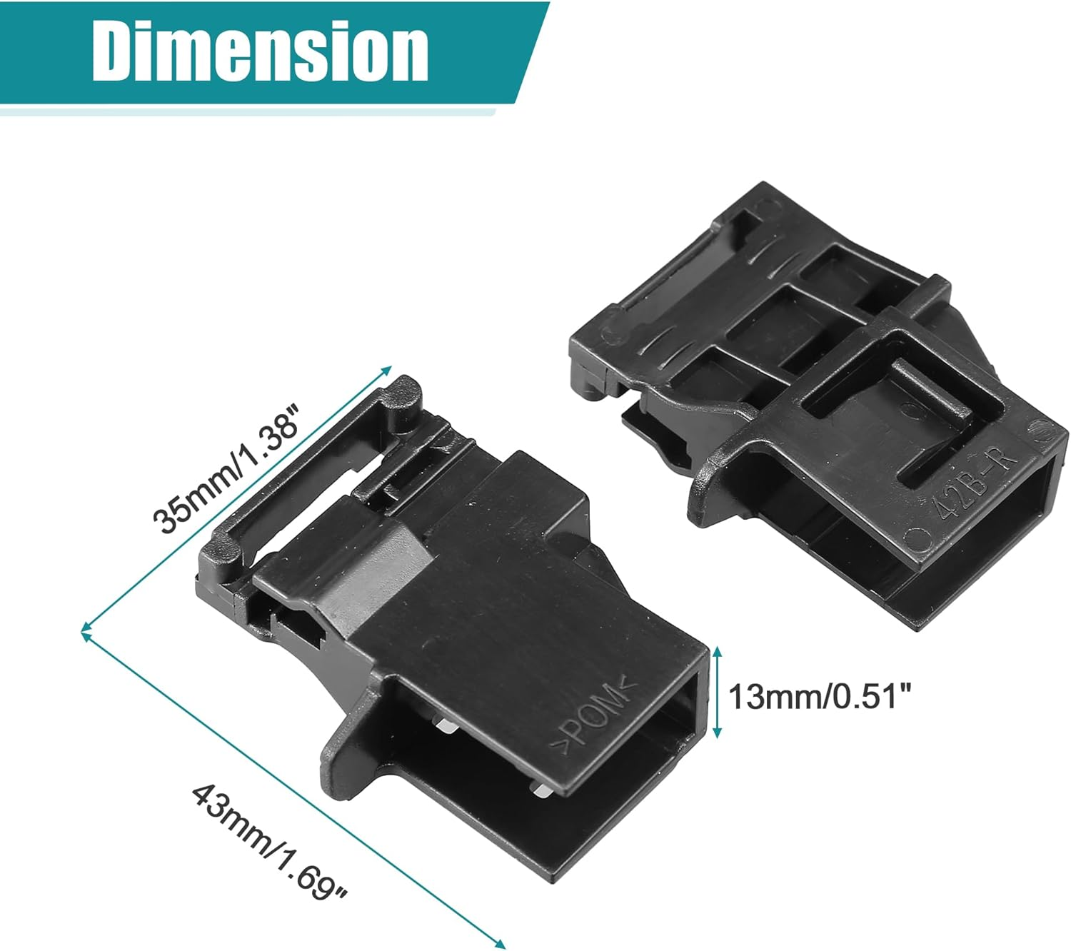 X AUTOHAUX 1 Pair Sunroof Sun Visor Fixed Buckle Sun Shade Clips for Honda CR-V CRV 2017-2021 Panoramic Sunroof Sun Visor Repair Slide Buckles Left Right Side LH RH POM Plastic Black image number 6