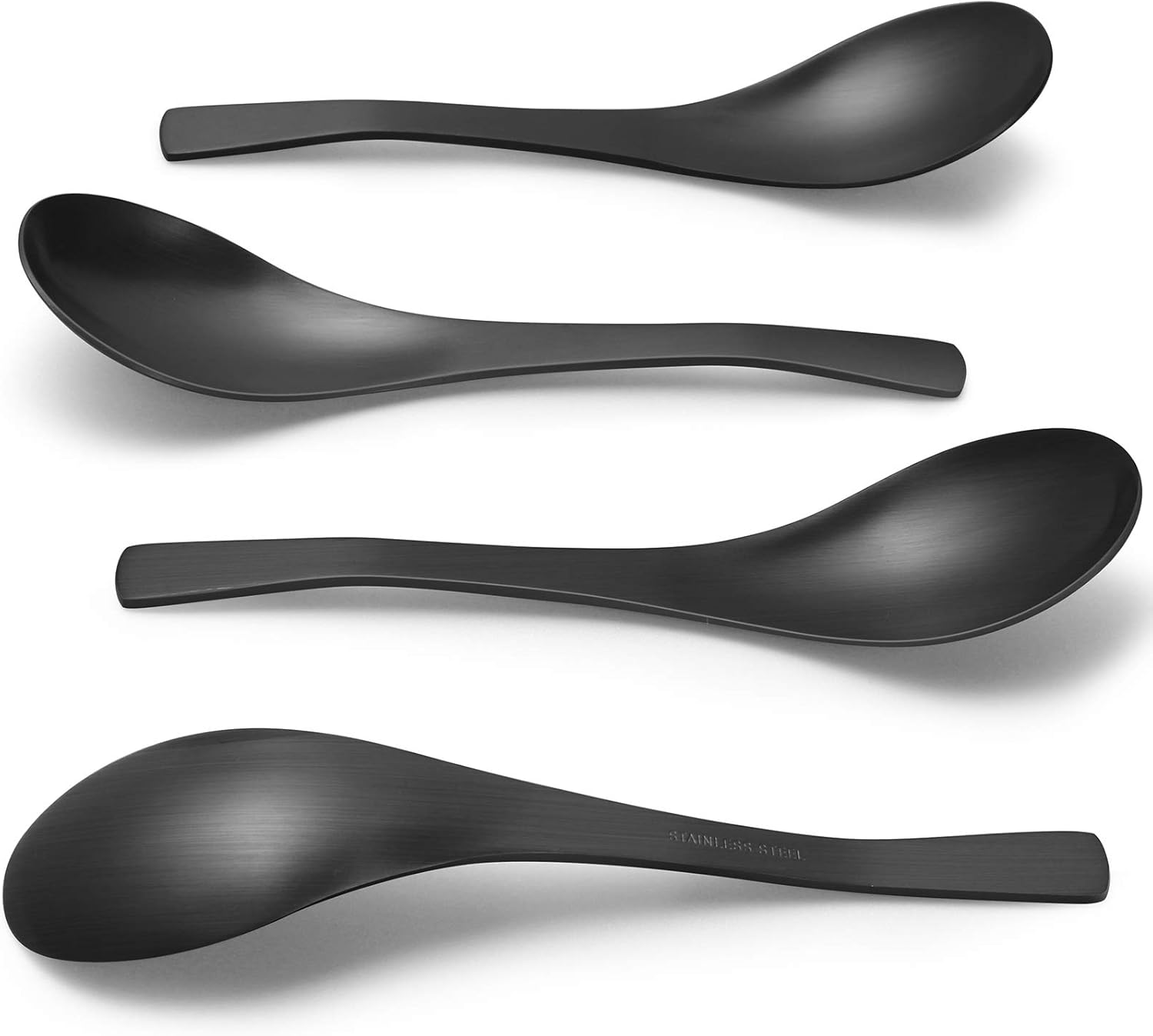 HIWARE Thick Heavy-Weight Soup Spoons, Set of 6, Stainless Steel