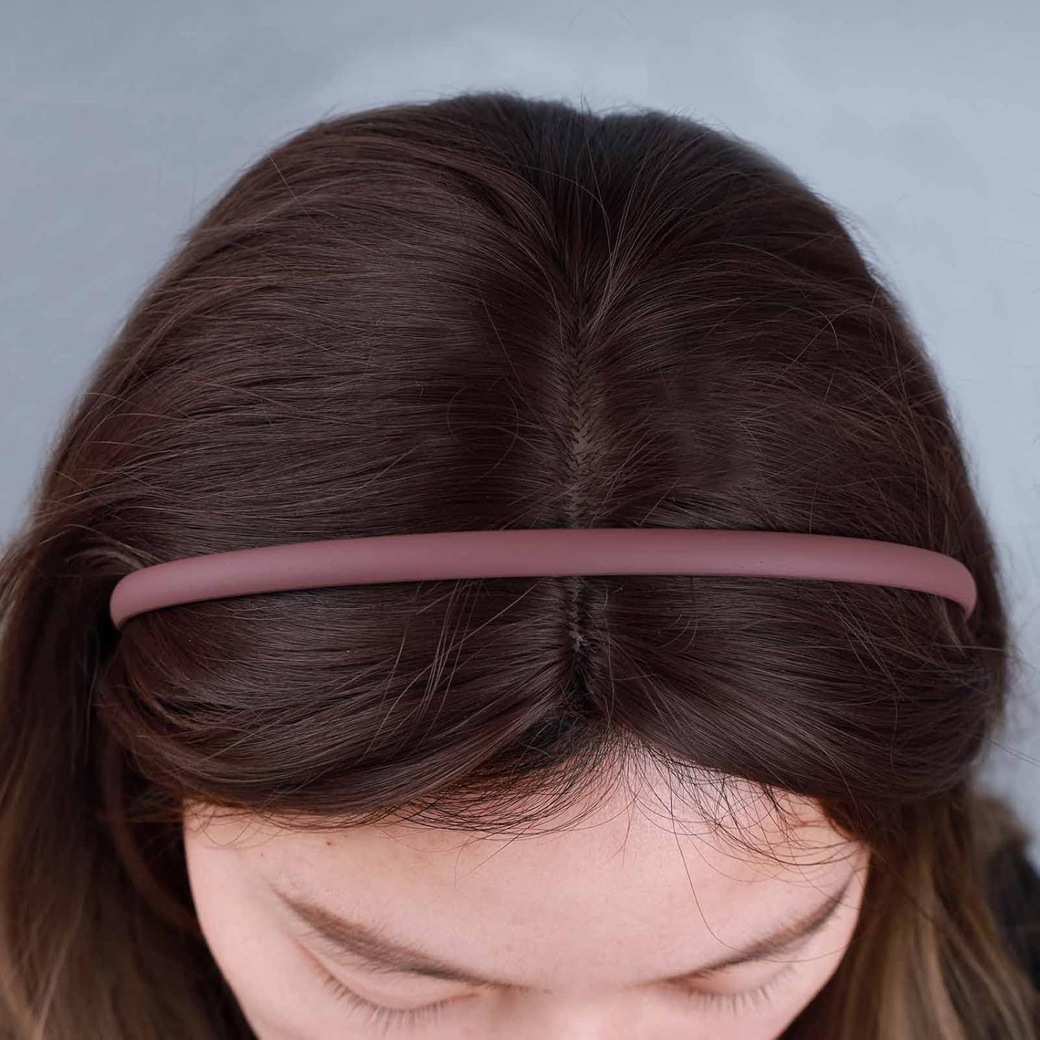 Yheakne Vintage Headband French Headband Hair Bands Multicoloured Resin Headbands Plastic Plain Hair Band Hoop Decorative Hairpiece Hair Accessories for Women and Girls (Pink)