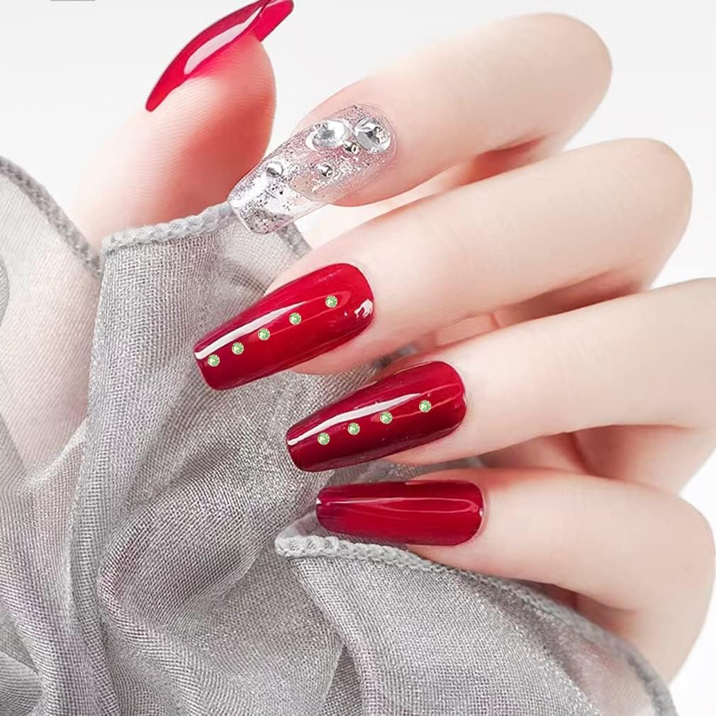 4000Pcs AB Color Resin Rhinestone Transparent Flatback Jelly Resin Rhinestones Bling Glitter Diamond Stone for Nails Decoration Crafts Eye Makeup Clothes Shoes Vases (3/4MM, Green) image number 1