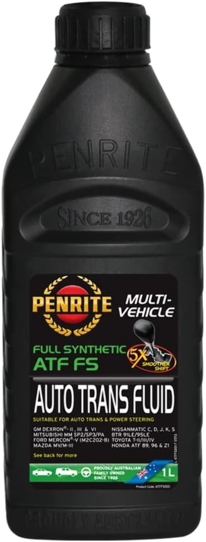 PENRITE Atf Fs Multi Vehicle Auto Trans Fluid Full Synthetic 1LTR ATFFS001