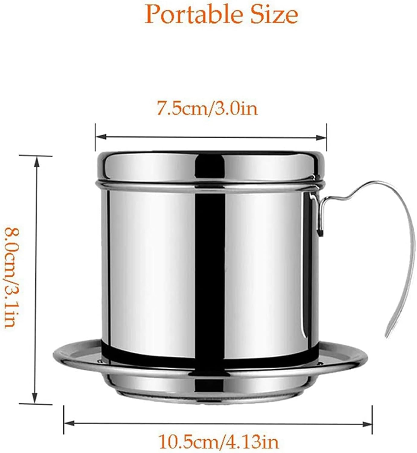 2X Vietnamese Coffee Filter Coffee Maker Reusable Phin Infuser Strainer Pot Coffee Drip Brewer Manual Coffee image number 2