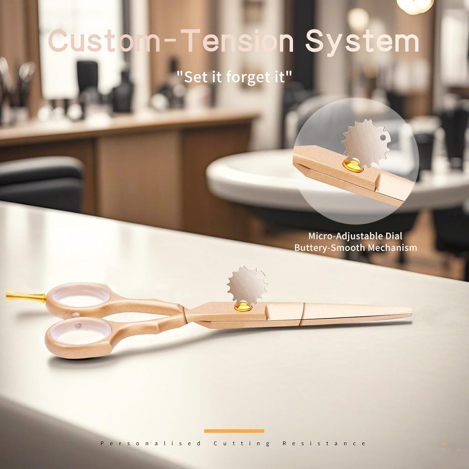 Purple Dragon 5.5 Inch Hair Cutting Scissors Set with Razor, Titanium-Professional-Hairdressing, Barber Hair Cutting Shears Hair Thinning/Texturizing Shears for Professional Hairdresser or Home Use 5.5 Inch Rose Gold (Rose Gold)