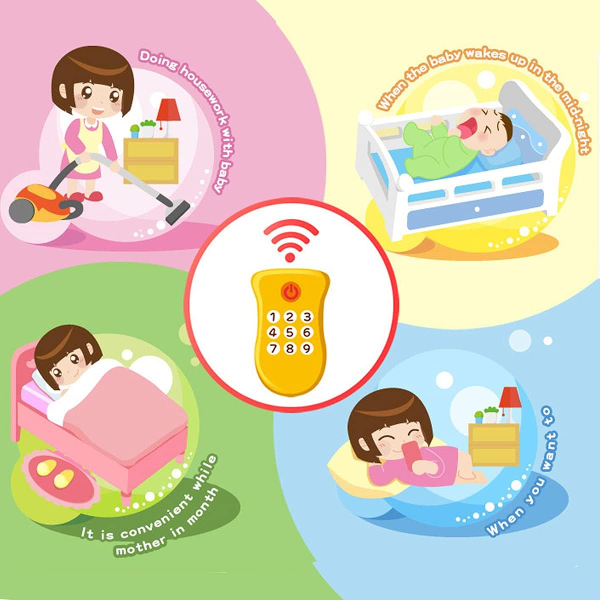 Baby Crib Mobile for Crib with Music and Lights, Remote for Pack and Play, Stroller Accessories. Material:Abs+Plastic (Pink-Senlin) image number 4