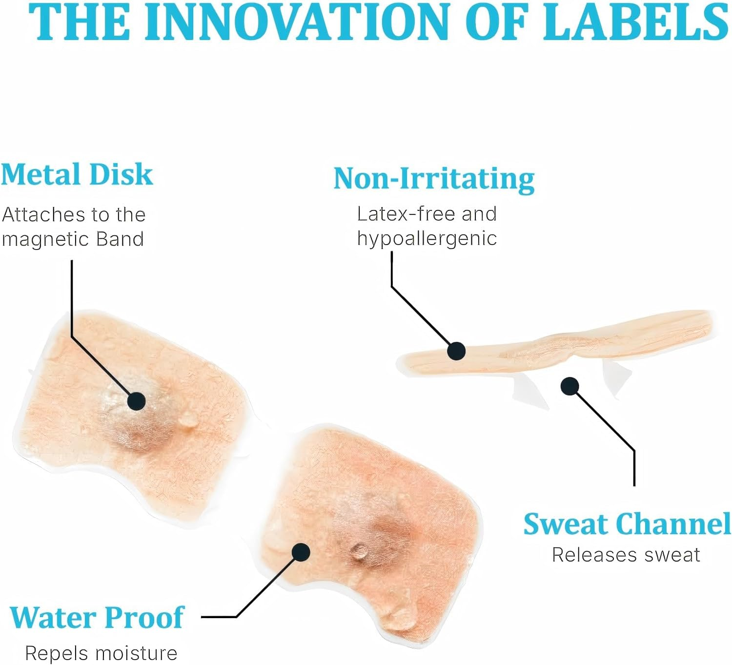 Breathing Magnetic Nasal Strip 60Pcs / 30 Pairs, Boost Oxygen Intake, Reduce Snoring, Improve Sleep Quality - Skin Safe Strips - Extra Strength Snoring Solution, Antisnore Sleep Aid for Men & Women Black