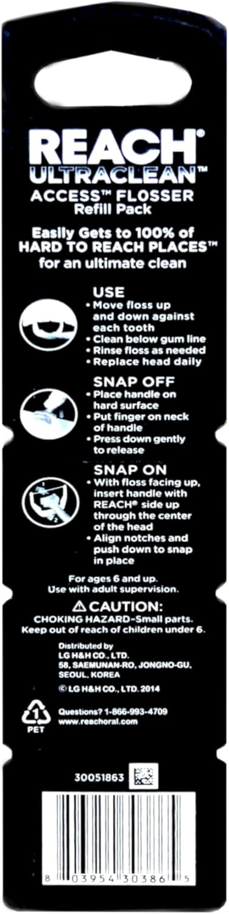 REACH Ultraclean Access Snap-On Flosser & Flosser Refill Head 28 Ea, Pack for Proper Oral Care, Mint Flavor 1 Ea image number 2