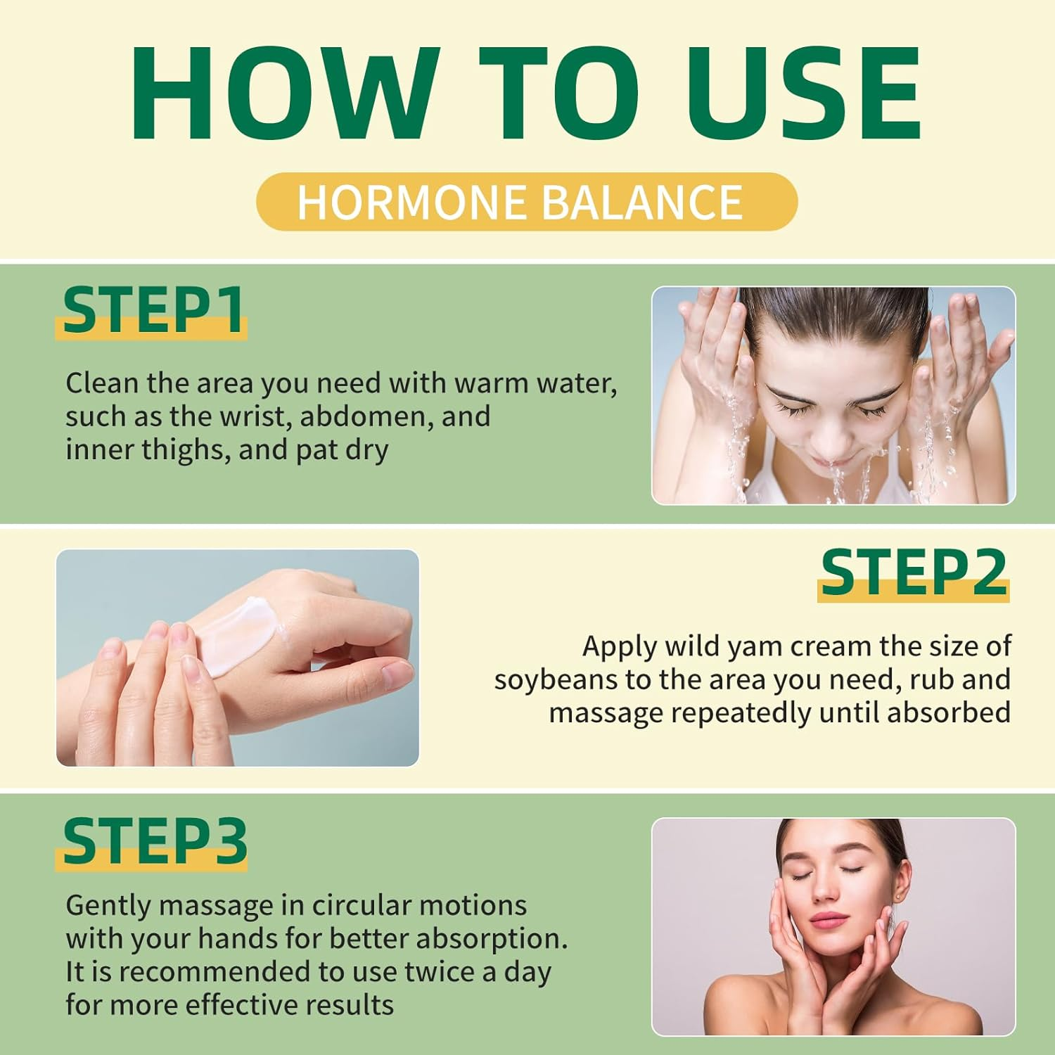 Organic Wild Yam Cream, Wild Yam Cream for Hormone Balance, Natural Night Sweats Cream for Man & Women (1PC) image number 3