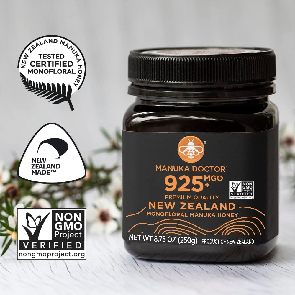 MANUKA DOCTOR - MGO 925+ Manuka Honey Monofloral, 100% Pure New Zealand Honey. Certified. Guaranteed. RAW. Non-Gmo (250G) image number 5