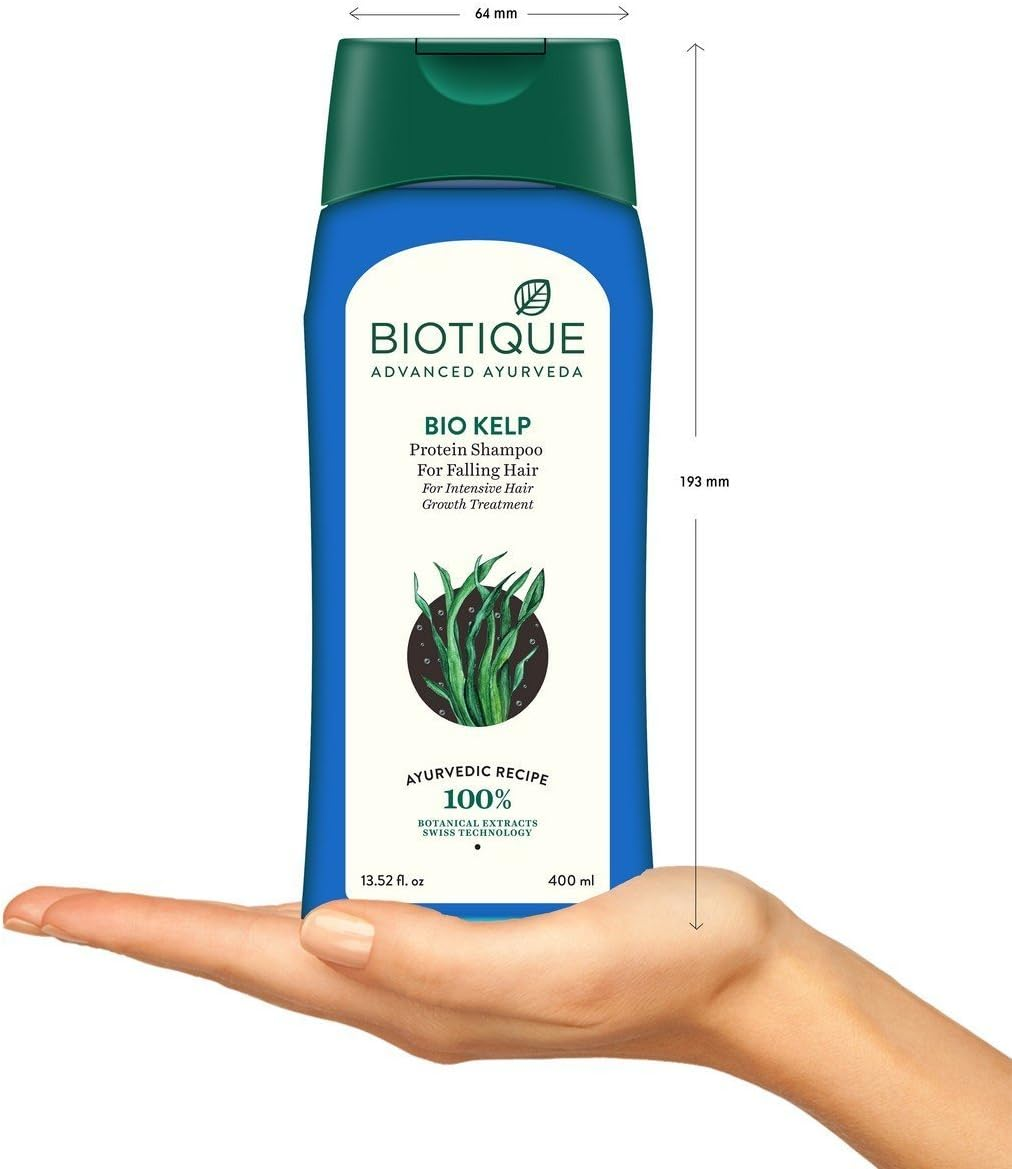 Biotique Bio Kelp Fresh Growth Protein Shampoo 400Ml (Pack of 2)