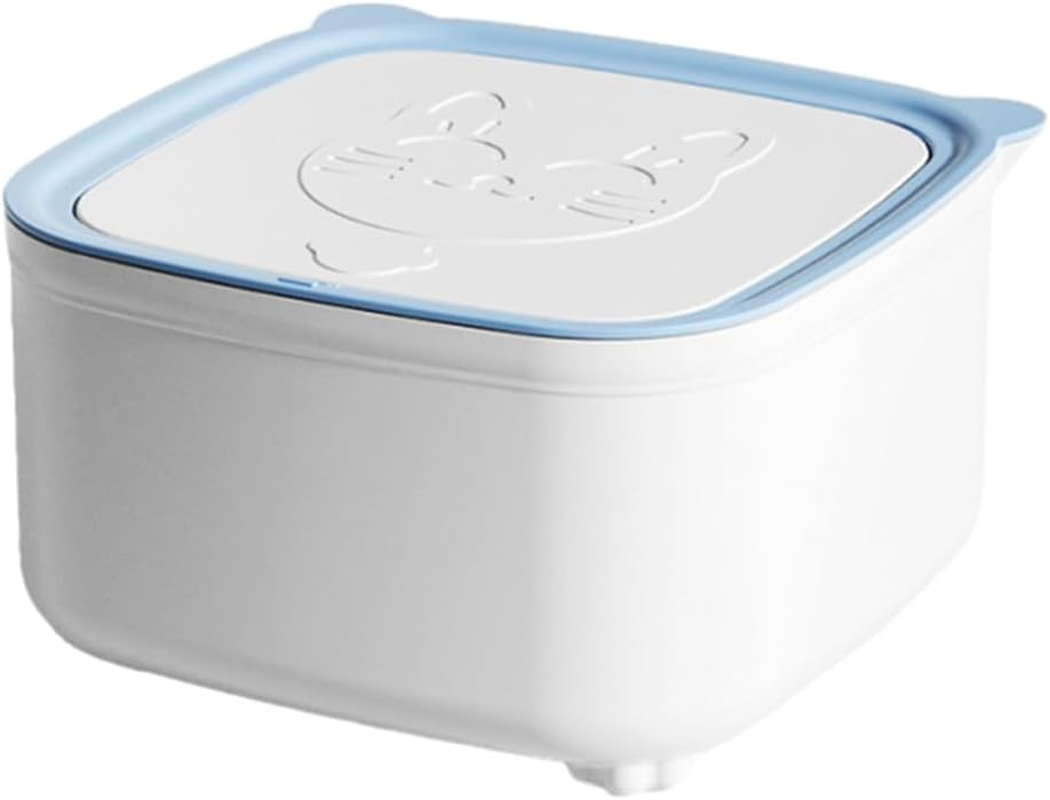 AIMALL 1Pc Cat Trash Can with Flip Cover Deodorant Basin Garbage Bag Small Pet Picking Bag with Lid for Sand, Cat Feces, and Dog Waste, Compact Design, 6.37 X 6.37 X 3.54In