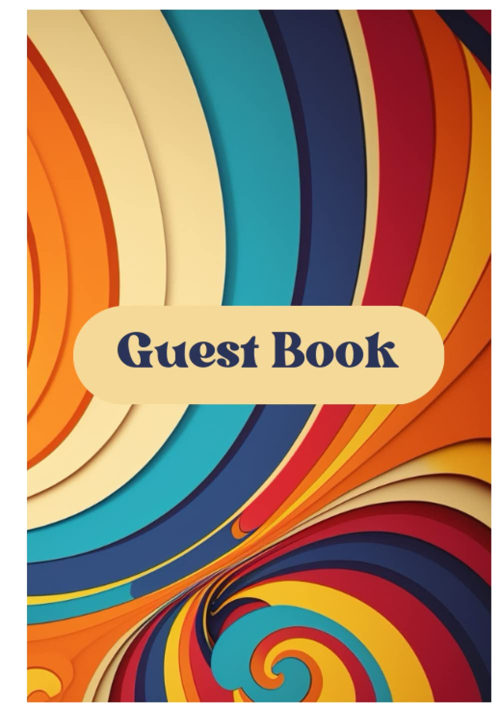 Retro Guest Book with Polaroid Photo Space: a Groovy Hardcover Sign in Book for Birthday Parties, Weddings, Baby Showers, and Celebrations