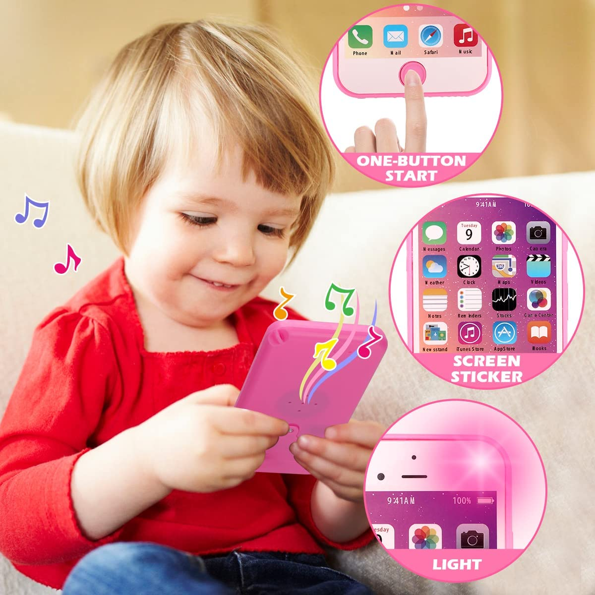 REMOKING 31 PCS Kids Makeup Toy Kit for Girls, Fake Makeup Set Toy W/Toddler Purse,Handbag, Toy Phone,Cosmetics Accessories,Pretend Play Beauty Set,Birthday Toy 3 4 5 6 7 8 Years Old Kids image number 5