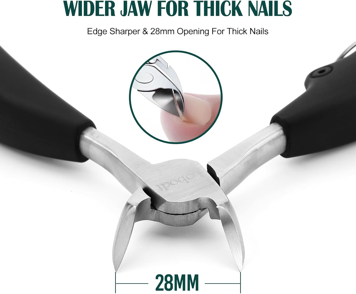 Lobodt Nail Forceps,Nail Clipper for Ingrown or Thick Nail,Heavy Duty Toenail Clippers, Upgraded Toe Nail Clippers for Men, Professional Toenail Clippers for Thick Nails for Seniors image number 3