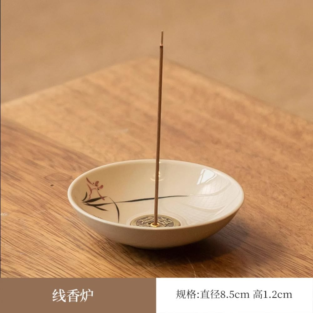 8.5Cm Mini Ceramic Thread Fragrance Insert Home Aromatherapy Stove Tea Room Creative Decoration image number 2