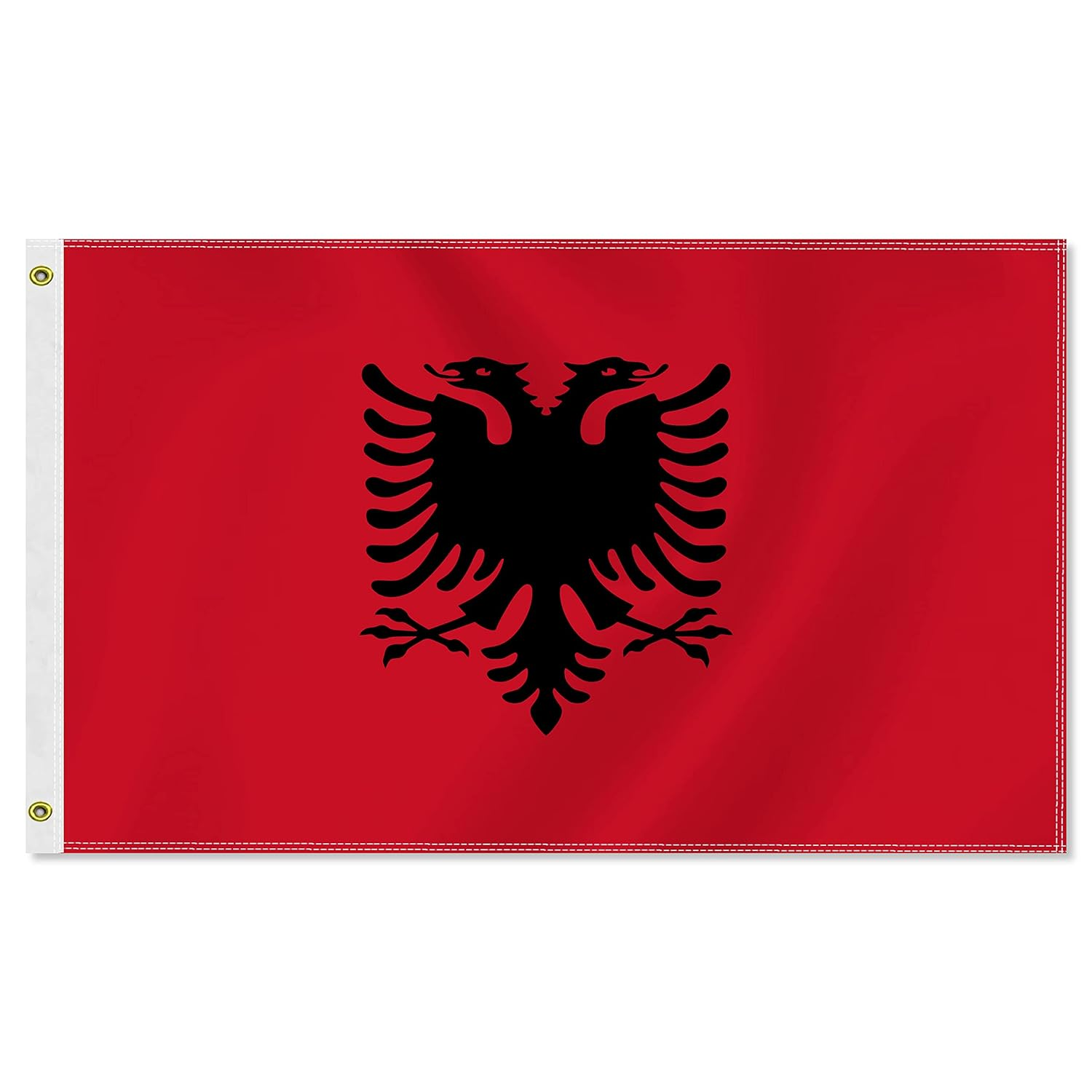 Large 3&times;5 FT Albania Flag, Big 75D Albanian National Outdoor Banner,Decorgarden with Brass Gromment image number 3