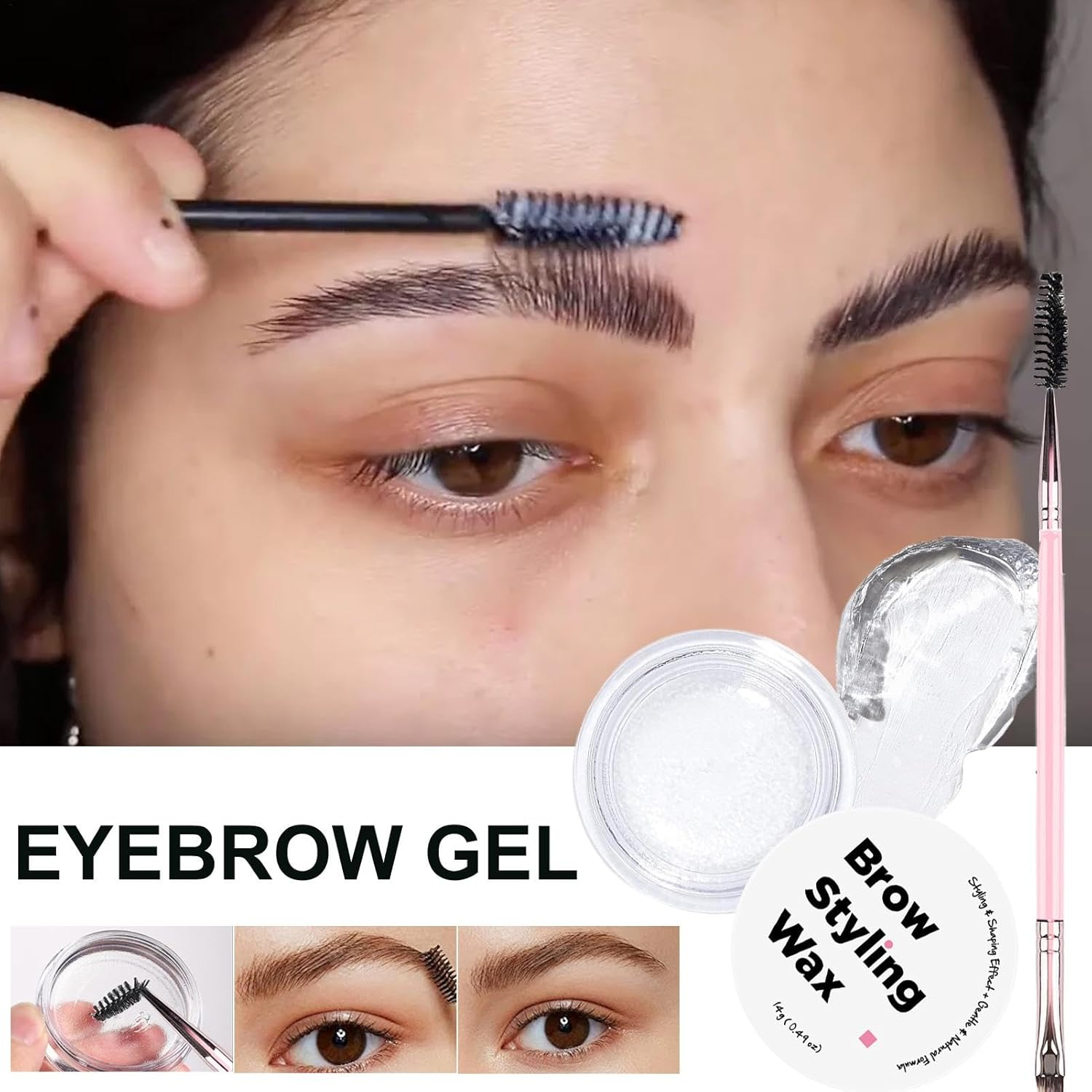 Eyebrow Gel,Long Lasting Clear Eyebrow Shaping Wax | Daily Use Eye Brow Lift Makeup Shaping Cosmetics for Women, Girlfriend, Mom