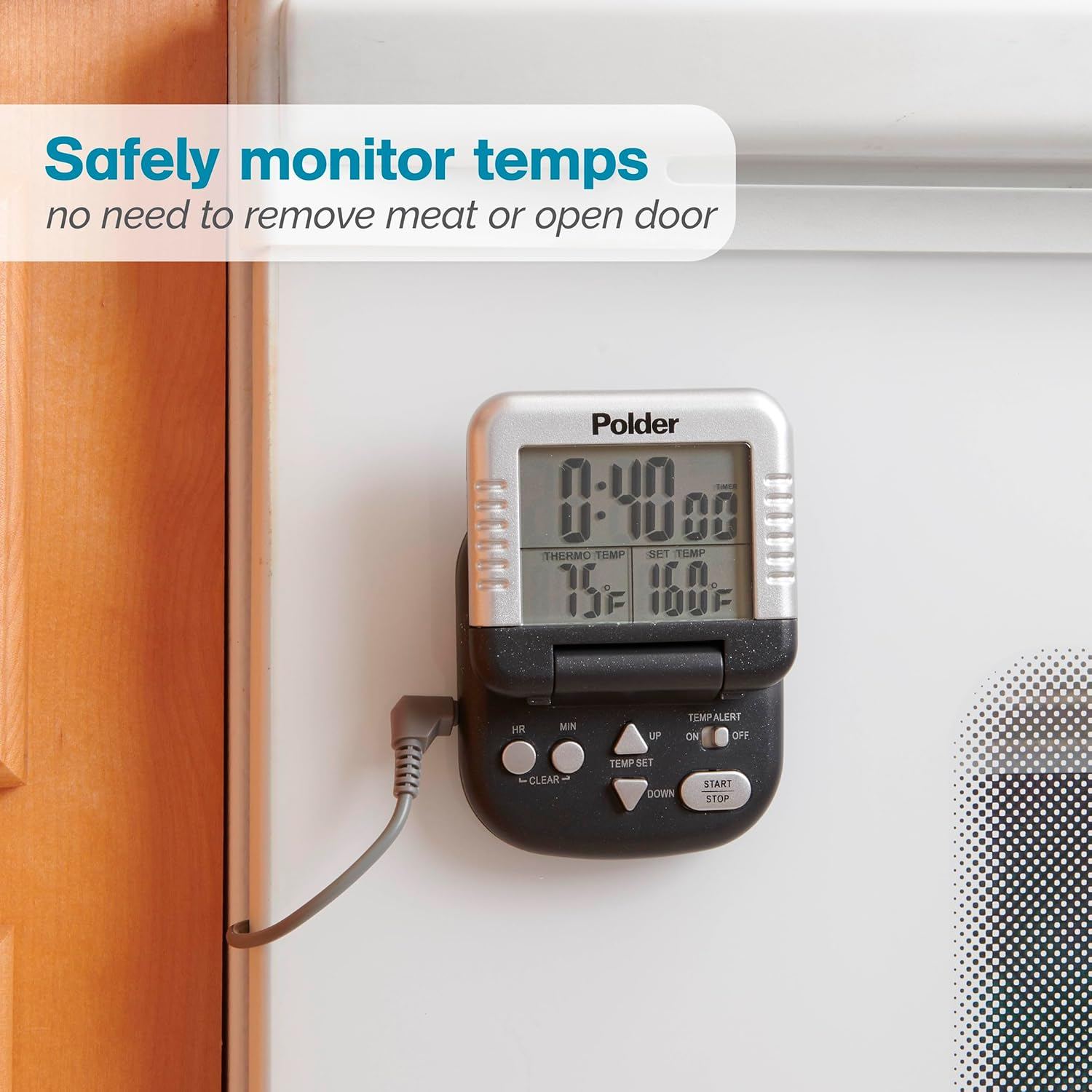 Polder Digital In-Oven Thermometer & Timer image number 1