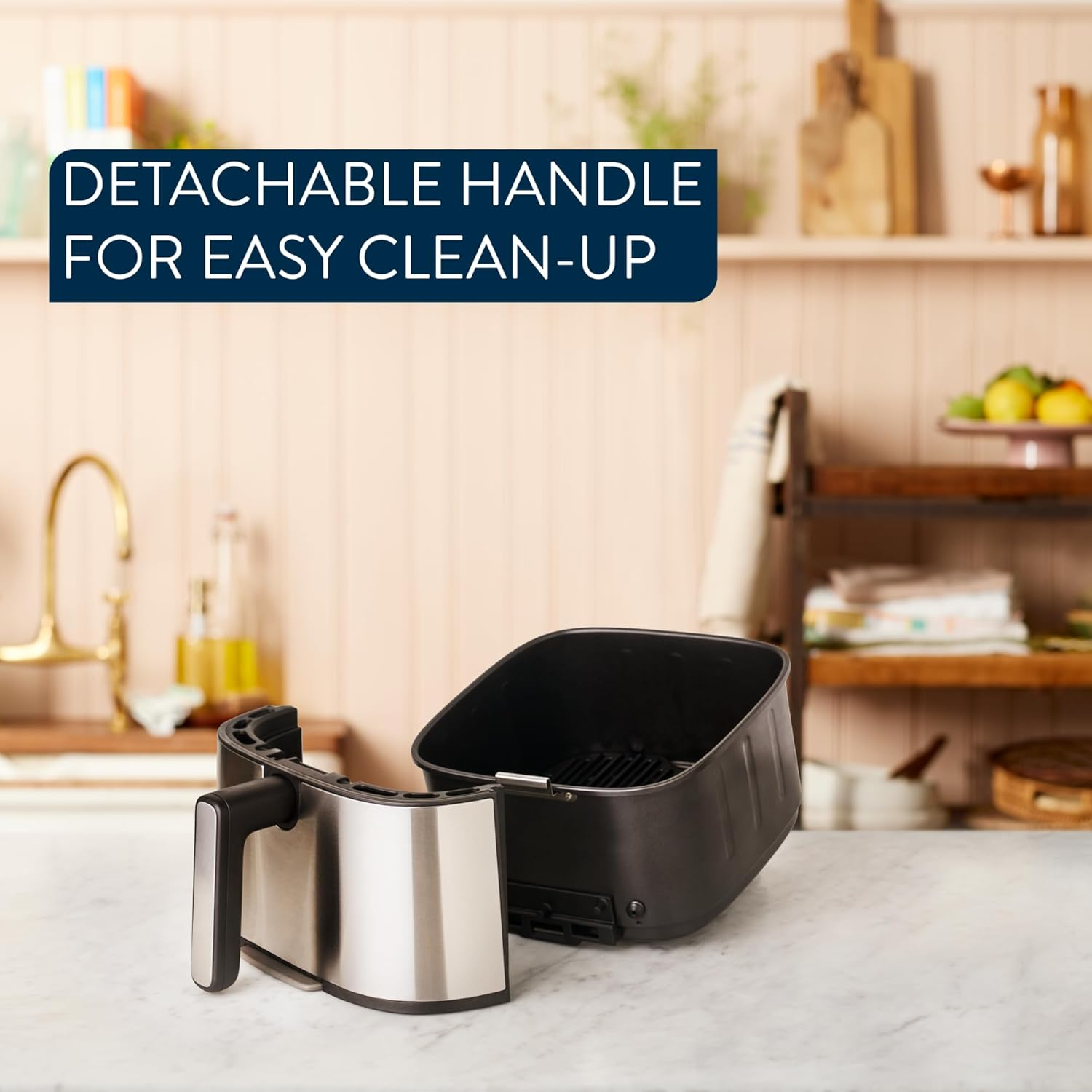 Jamie Oliver by Tefal Quiet & Easy Air Fryer EY55JD, Detachable Front, Silent, Jamie Oliver, Healthy Meals, Dishwasher Safe, Programmable image number 1