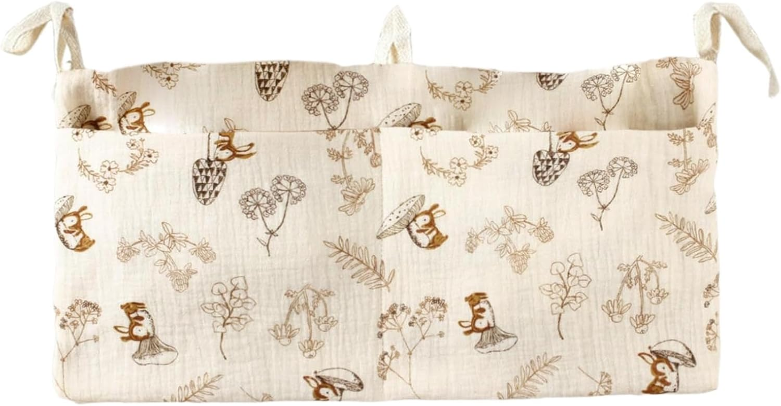 Generico Bedside Hangable Bags, Crib Bedside Storage Organizer for Diaper, Portable Diaper Nursery Organizer, Hangable Organizer Bag for Toddler Bed, Stroller, Diaper Storage Bag for Home Bedroom image number 4