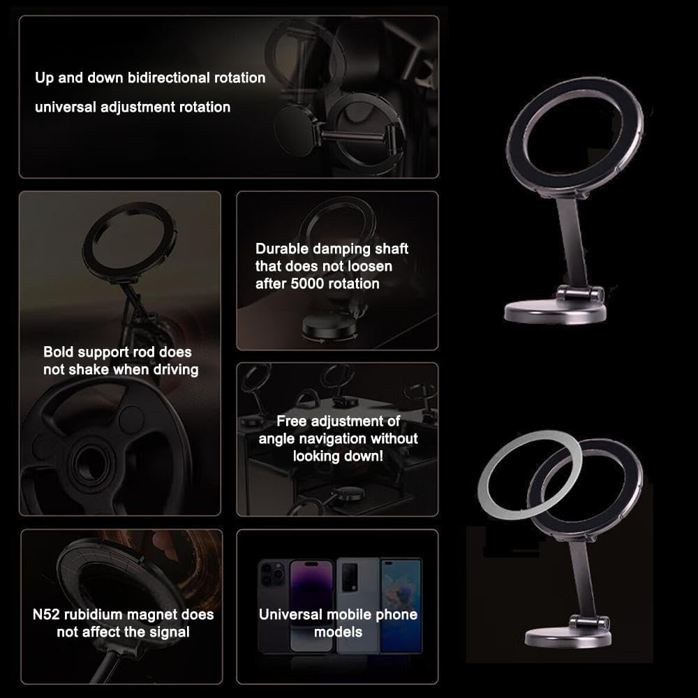 2025 New Magnetic Car Phone Holder,Car Mount Folding & 360&deg; Rotation,For Iphone 16 15 14 13 Pro Max plus Mini Magsafe Case All Phones.Magnetic Car for Phone Holder, Folding, Rotating Car Mount image number 2