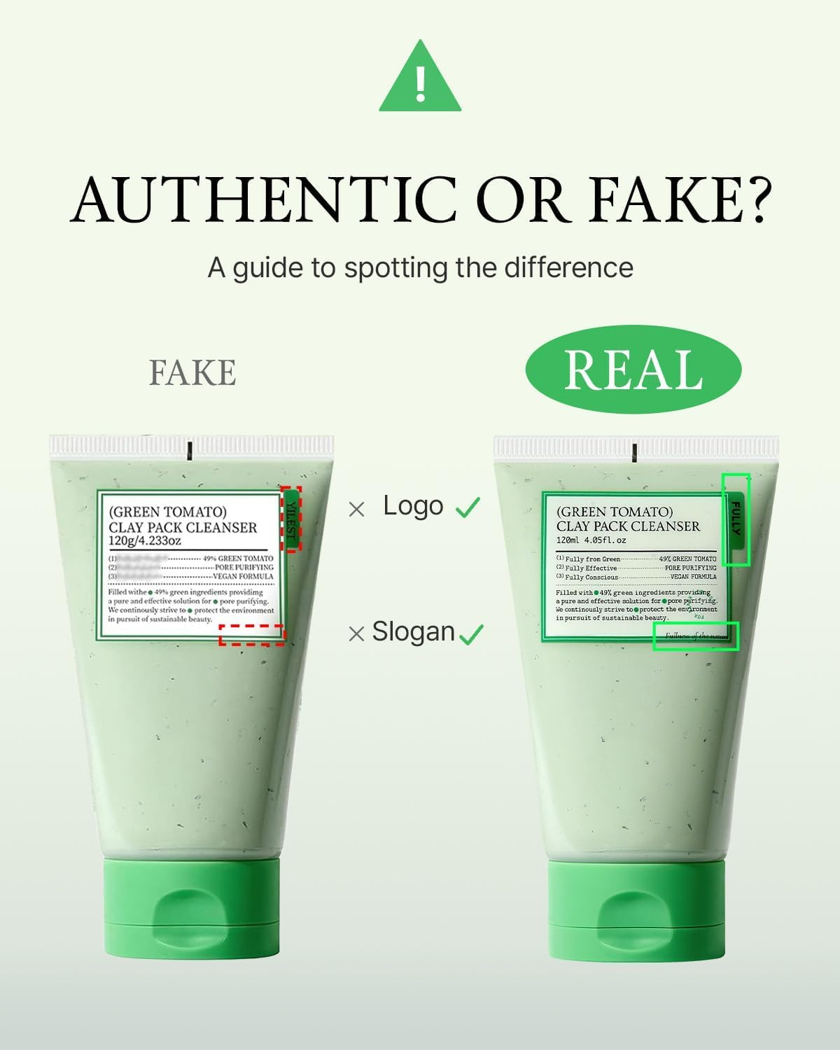 FULLY Green Tomato Clay Mask Cleanser, Pore Purifying with 49% Green Tomato Extract, Sebum & Clogged Pore Care, Exfoliation, Fragrance-Free, Vegan & Dermatologically Tested, 4.05 Fl.Oz 120Ml image number 6