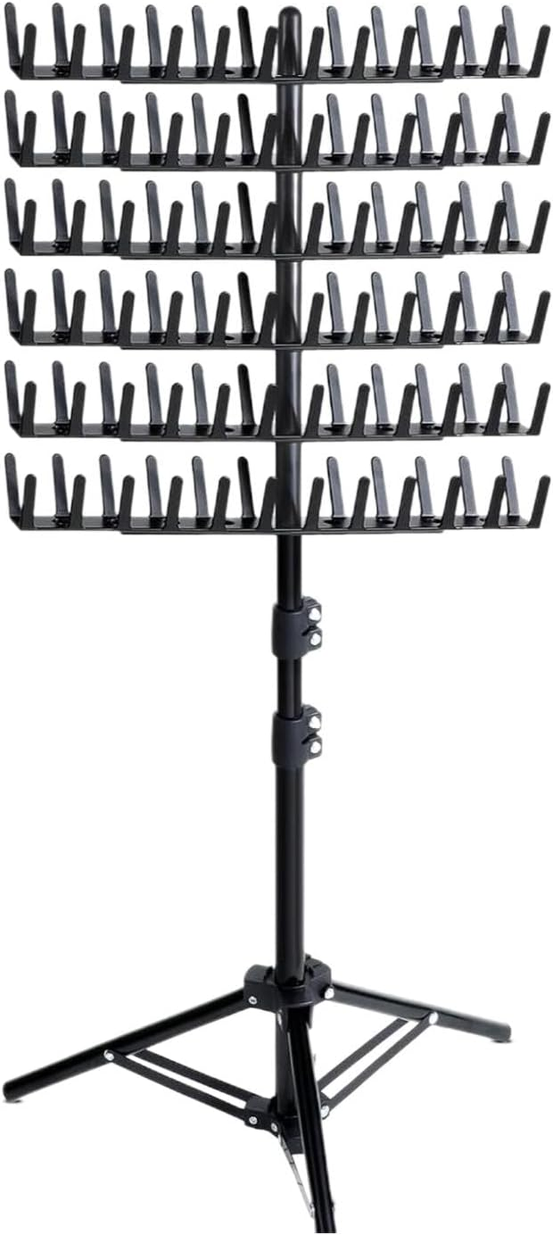 JAYIOLA Braiding Hair Rack Standing,Standing Braid Rack,144 Pegs Double Sided Standing,Hair Stand for Hair Extensions - Black