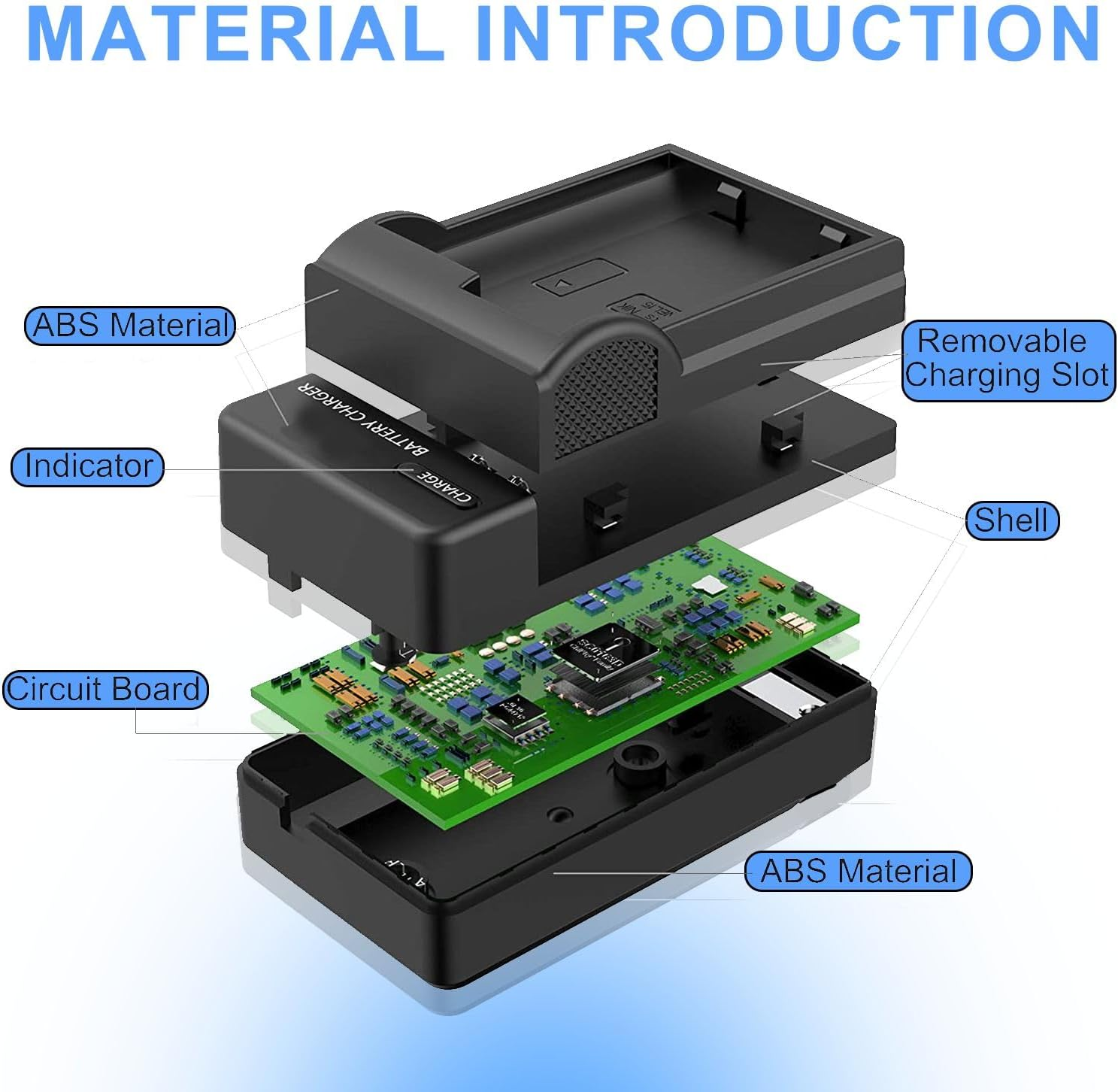 KWTOUL NP-F550 Battery Charger Compatible with Sony NP F970, F960, F770, F750, F570, F530, F330, CCD-SC55,TR516,TR716, TR818, TR910, TR917, CN160, CN-216, Feelworld Field Monitor & More image number 5