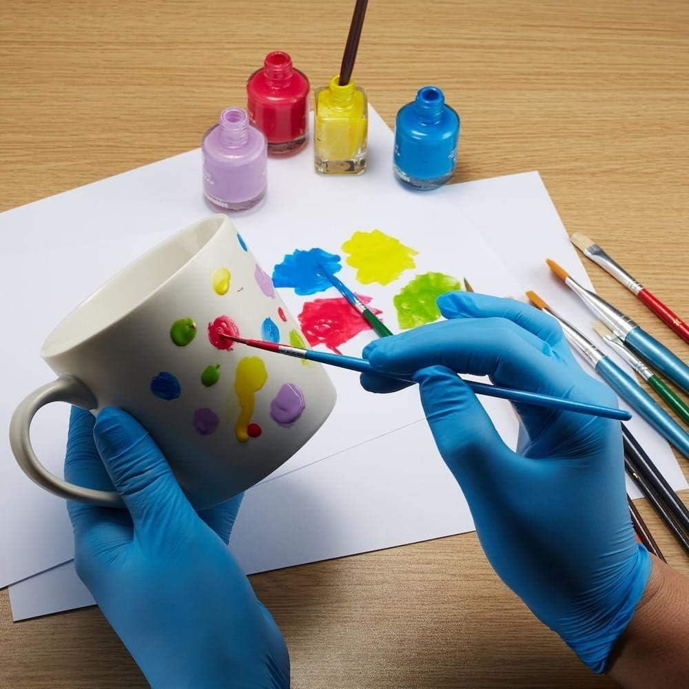 ZOMCHAIN Nitrile Gloves Kids Gloves Disposable, Nitrile Gloves for 4-10 Years - Latex Free, Food Grade, Powder Free - for Kids Festival Preparation, Crafting, Painting, Gardening, Cooking, Cleaning image number 5