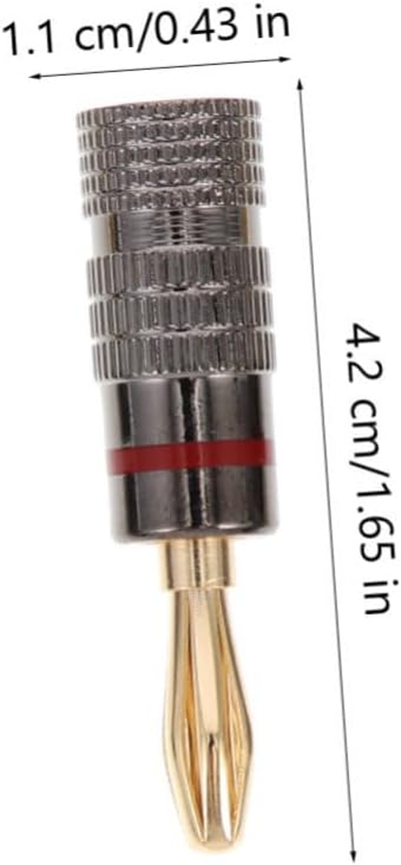 Angoily 10Pcs Gold Plated 4Mm Banana Plugs Speaker Wire Connectors Audio Jack Adapter for Home Theater and Hi-Fi Sound Systems in Australia image number 1