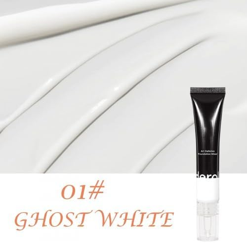 Foundation Color Corrector, Liquid Foundation Mixing Pigment, Lightweight and Easy to Blend with Foundation, Sweat-Proof Long Lasting Silky-Smooth Liquid Foundation, White image number 2