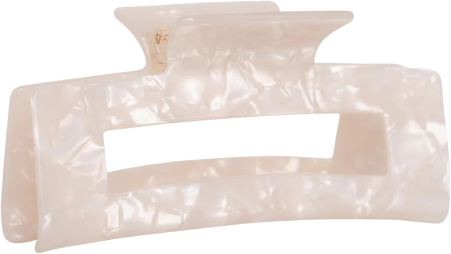 CLAIDE XL Hair Claw Clamp (12.5 Cm) - Innovative Double Spring Technology, Extra Strong Hold for Thick & Long Hair - Handmade from Organic Acetate - Comfortable & Gentle on the Head (White) image number 5