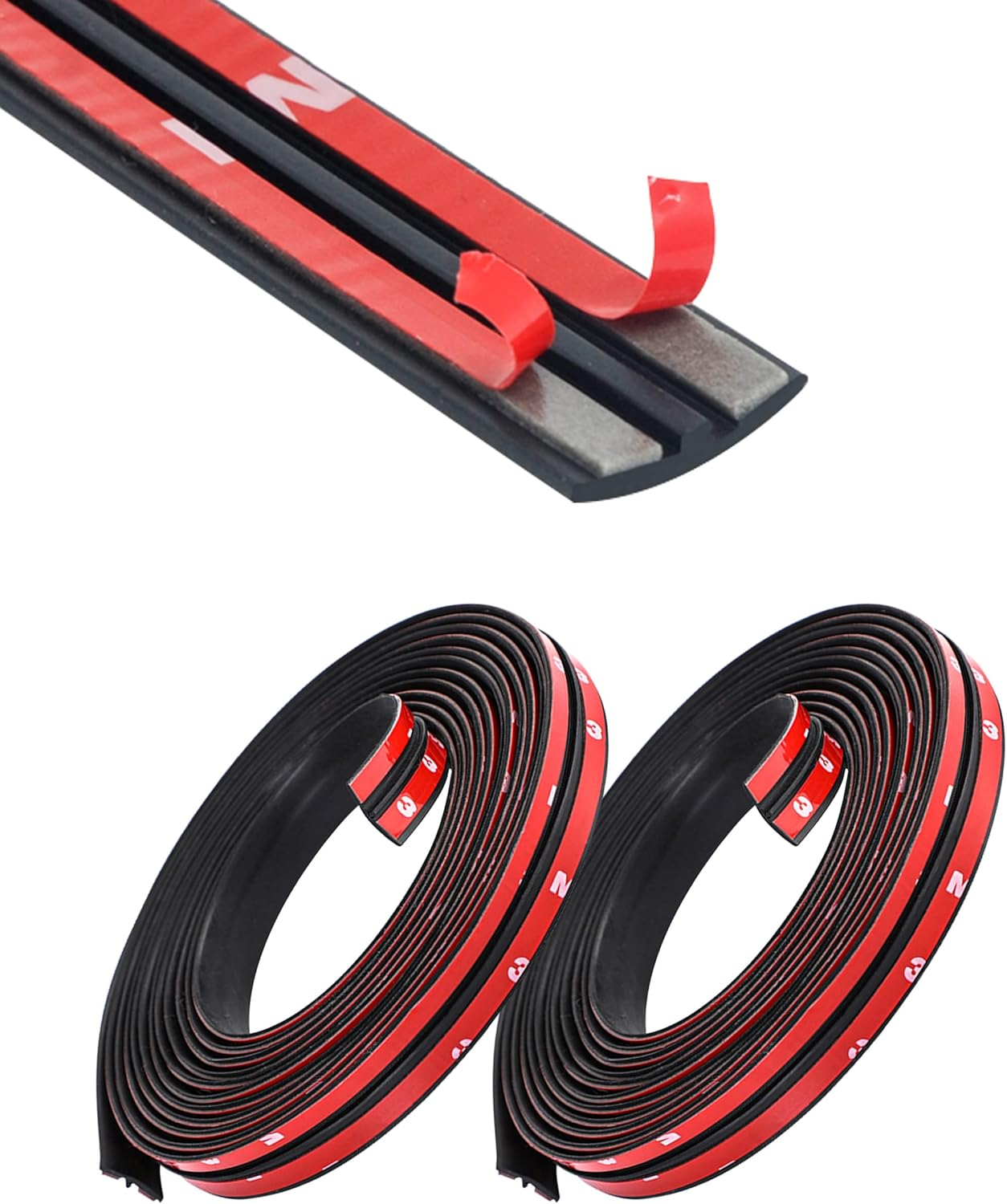 YAKEFLY 2 Pieces Windshield Rubber Seal Windshield Trim Stripping,22 Ft Windshield Rubber Seal,Car Weather Stripping T Shape Sealing Strip for Car Front Rear Windshield image number 4