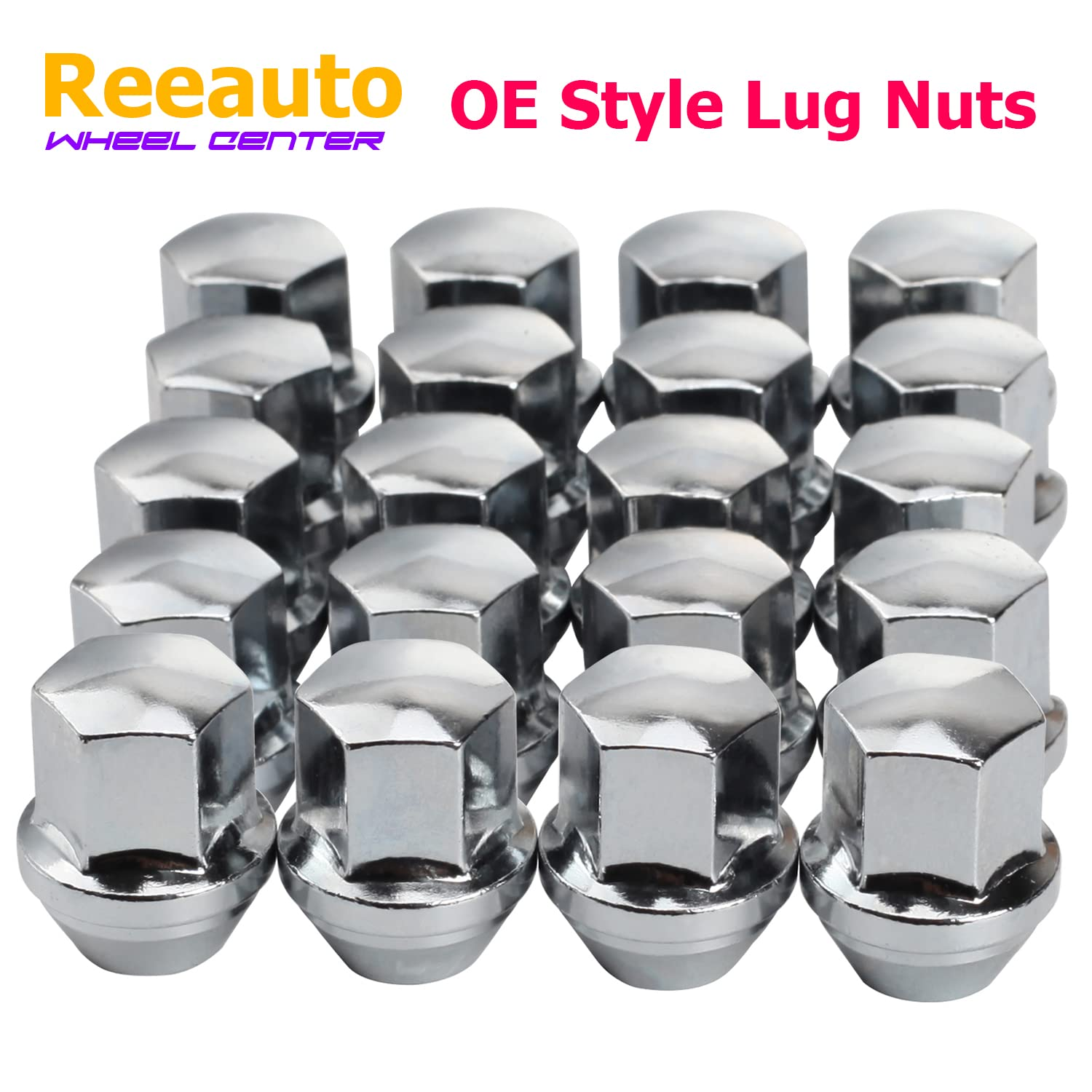 14X1.5Mm Lug Nuts Replacement for Wrangler Gladiator Grand Cherokee, 20 Pcs 7/8 Hex 1.46 Inch OEM Factory Style Large Acorn Seat Lug Nuts for Ram 1500 2500 Factory Wheels