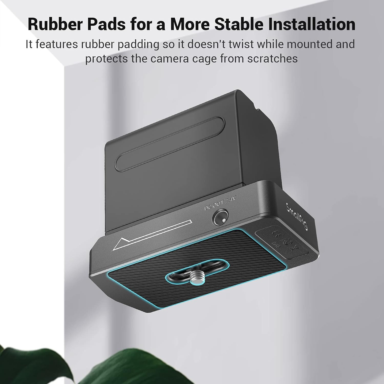 Smallrig NP-F Battery Adapter Plate Lite for Sony NP-F Battery, W/ 12V/7.4V Output Port, LED Low Indicator, ABS Material - 3018 image number 6