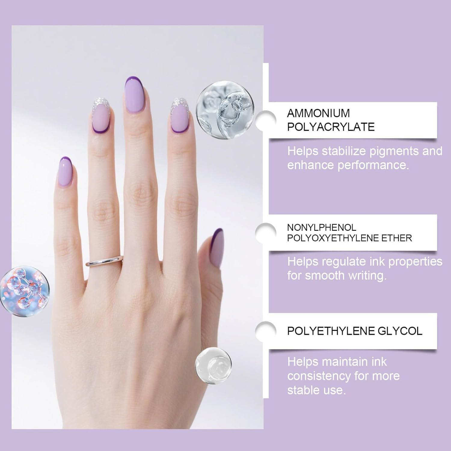 Moreeulsi Nail Polish Pens | Waterproof Nail Doodle Pens,5 Colors Quick-Drying Manicure Decoration Graffiti Doodle Markers for Women Girls Professionals Beginners image number 3