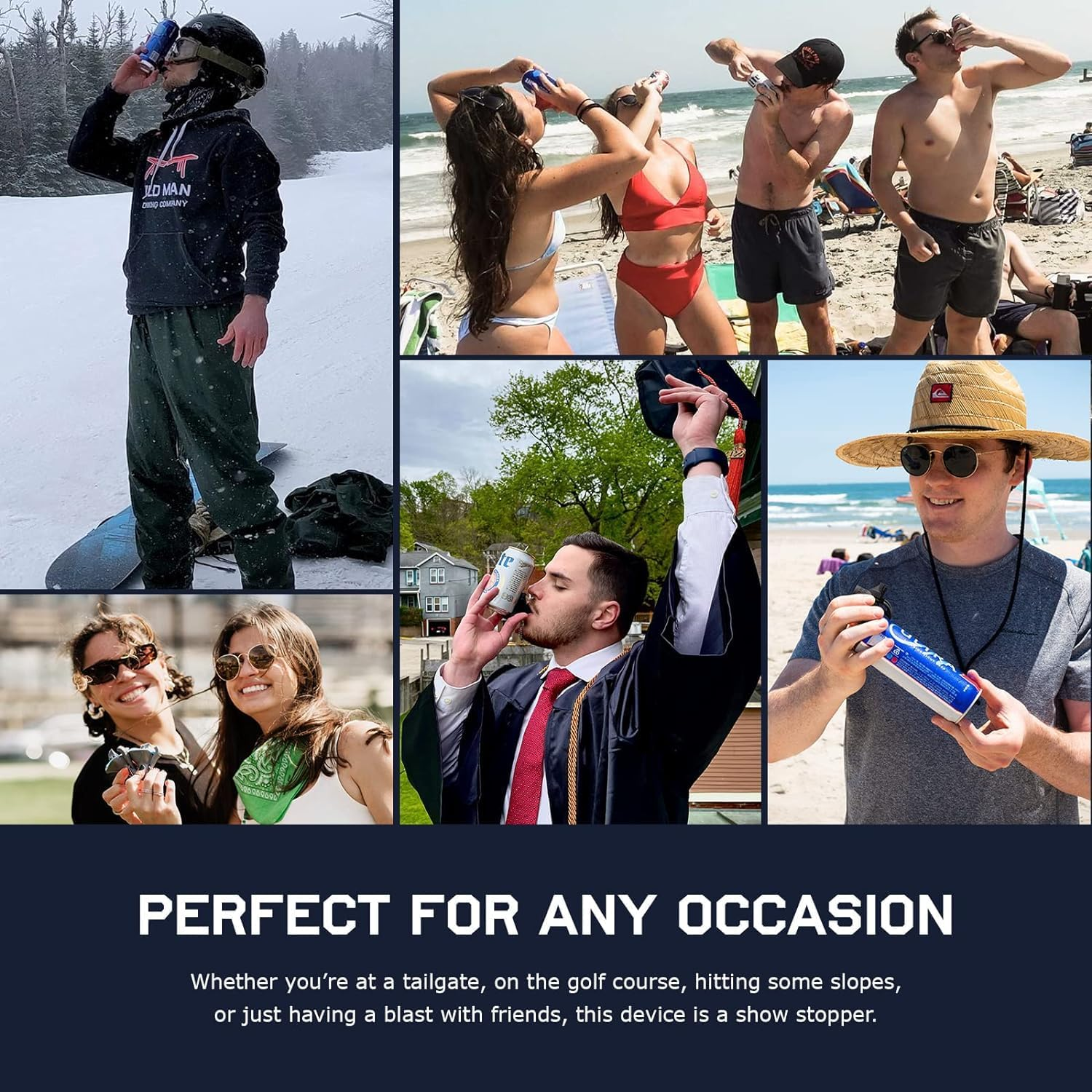 Zurligi Kraken Shotgun Tool, Innovative Multi-Function Krak in Shotgun Bottle Opener with Keychain, Shotgun Tool for Golf Course, Beach, Grad Party, Bachelorette Party, College House Party image number 3