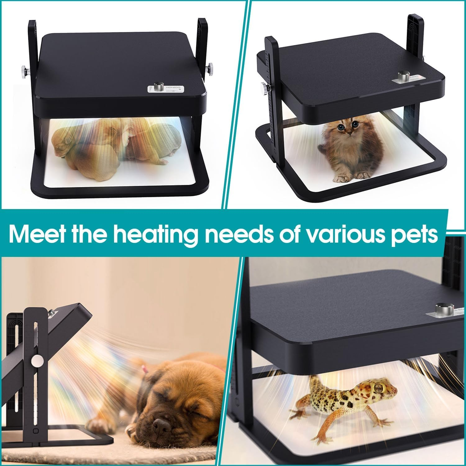 Upgraded Chicken Brooder Heating Plate with Adjustable Height & Angle, Thermostatic Control Chick Warmer Pad for Ducklings, Quail, and Birds (Temp-Adjust Brooder Heater) (Temp-Adjust) image number 2