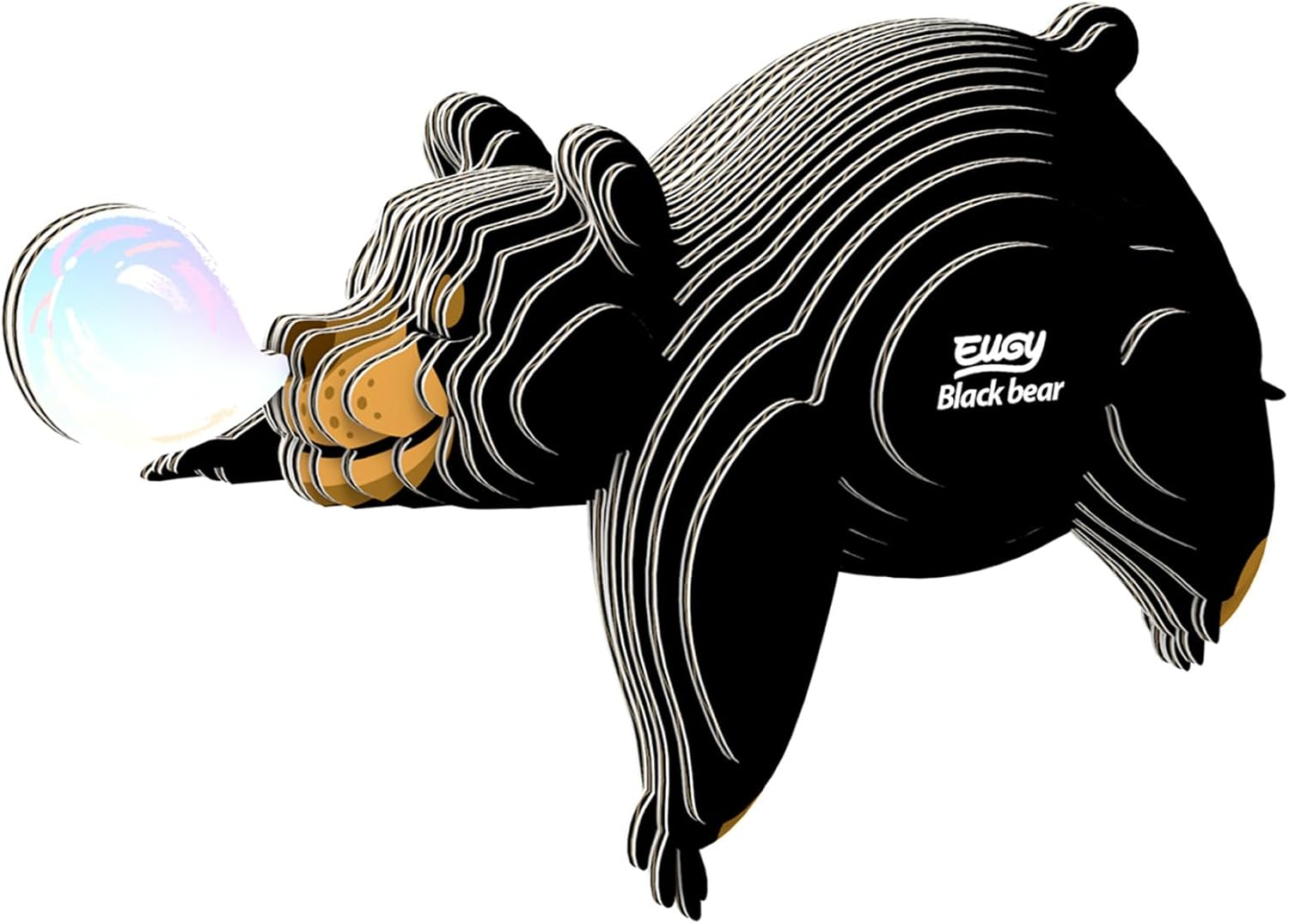 EUGY 081 Black Bear 3D Puzzle - 24 Piece Eco-Friendly Educational Toy Puzzle for Boys, Girls & Kids Ages 6+ image number 6