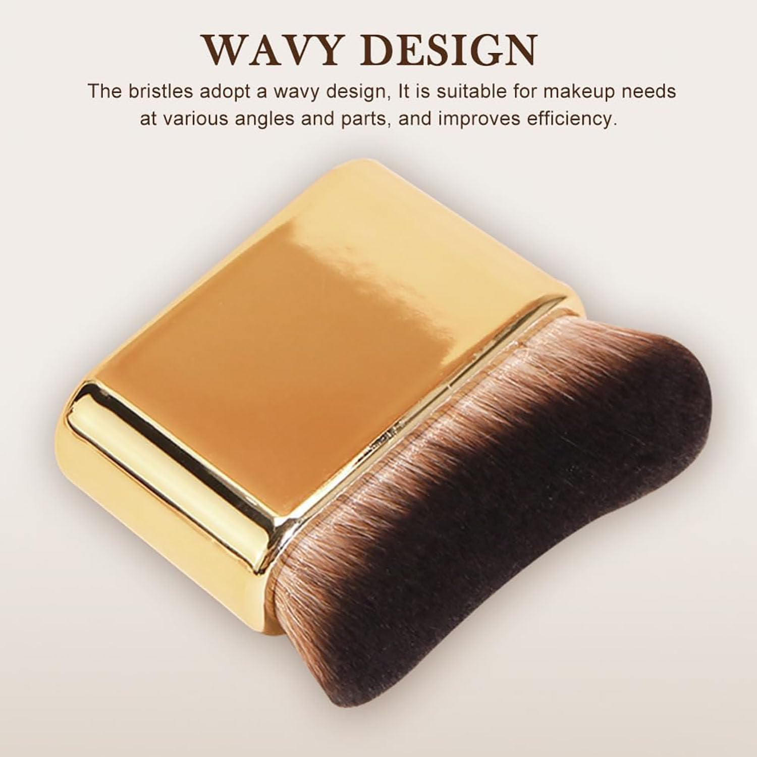 2Pcs Self Tanning Brushes, Body Makeup Brush Self Tanner Body Face, Fake Tan Blending Brush for Tanning Sunscreen Body Lotion Mousses (Rose Gold, Champagne Color)