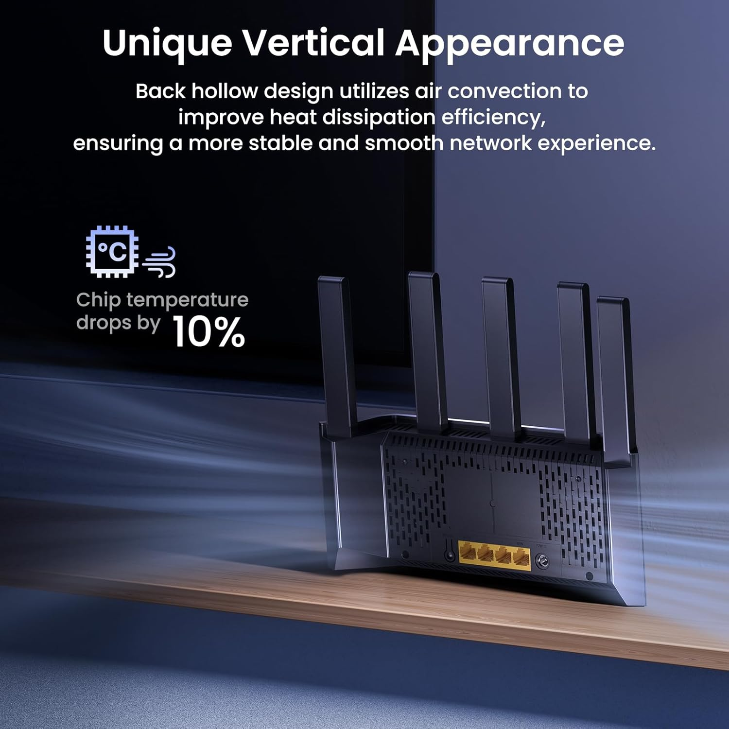 Tenda AX3000 Wifi 6 Router &ndash; Dual Band Gigabit Router for Wireless Internet, 4XGE Ports, VPN, Easy Setup, Parental Controls, Access Point Mode, Ipv6, WPA3, Vertical Wireless Router (RX12L Pro) image number 6