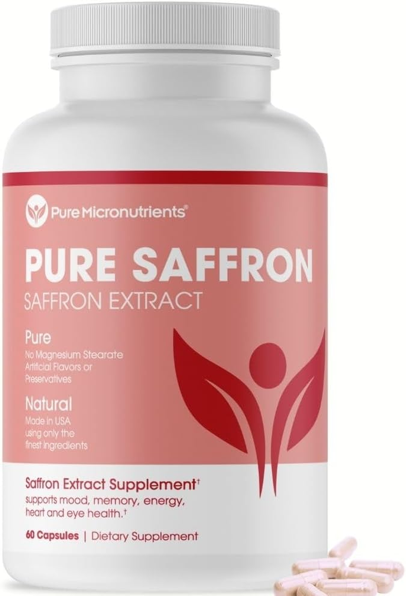 Saffron Supplements - 100% Pure Saffron Extract Capsules - Boost Energy & Mood, Support Eye & Heart Health image number 4