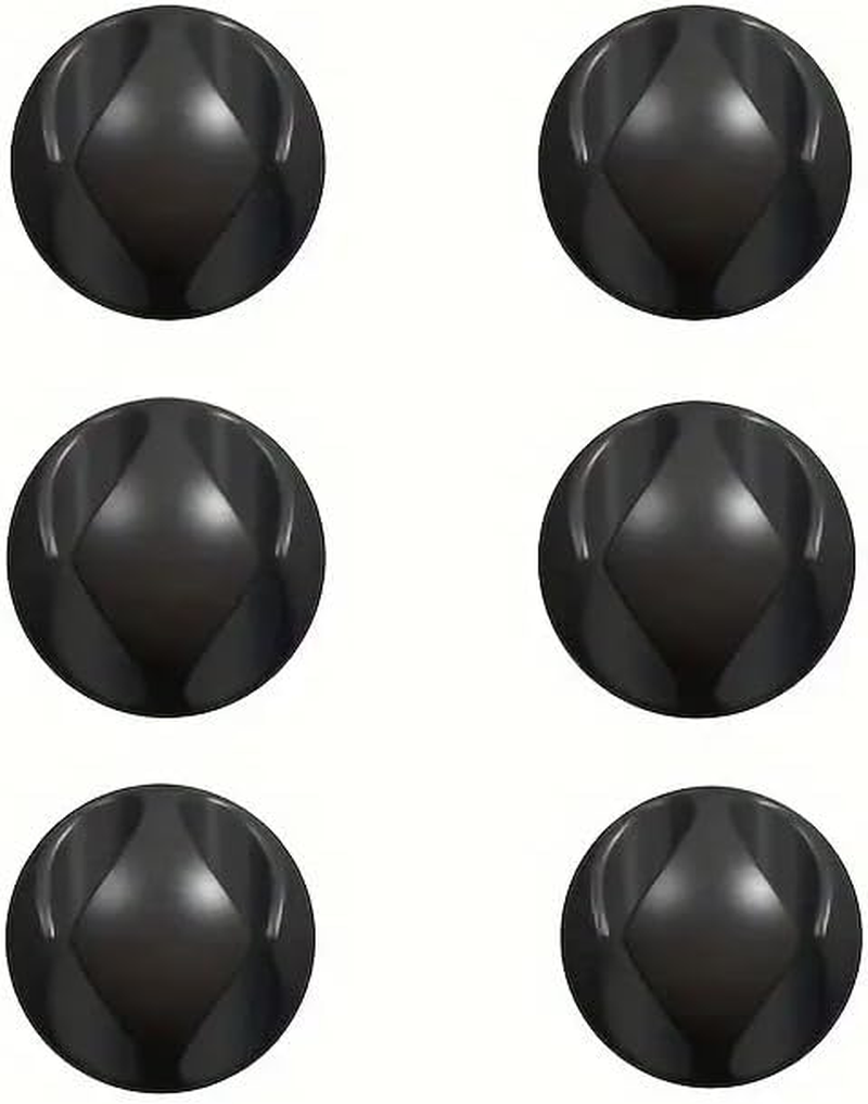 Cable Clips 6 Pack, Self Adhesive Cord Holder for Desk, Home, Office, Car Wire Organizer for Cable Management, Tidy USB Cables, Power Wires, Charging Cords, Audio Cables (Black)