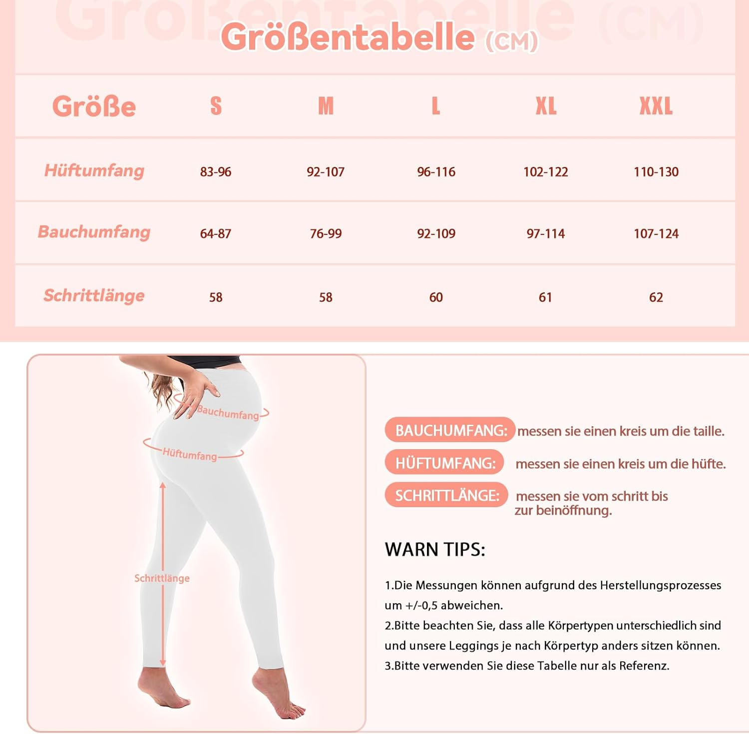 SINOPHANT Women'S Maternity Leggings High Waist Maternity Trousers Opaque Pregnancy Leggings Soft Elastic Maternity Fashion Home Sports Yoga image number 3